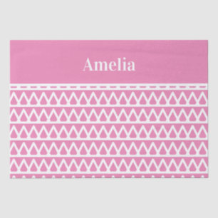 Name Hot Pink Muster Weihnachten Seidenpapier