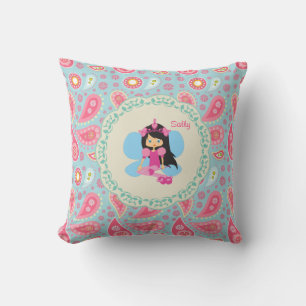 Name Hübsch Fairy Pink Paisley Kinderzimmer hinzuf Kissen