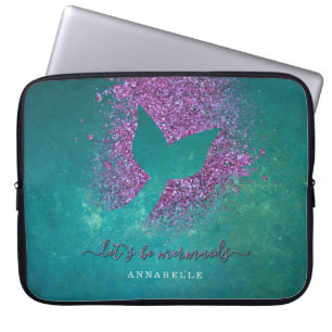Name in den Personalisierten Mermaid-Schwanz einf Laptopschutzhülle