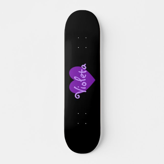 Name in Lila Skateboard (Vorne)