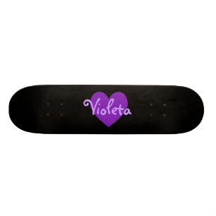 Name in Lila Skateboard