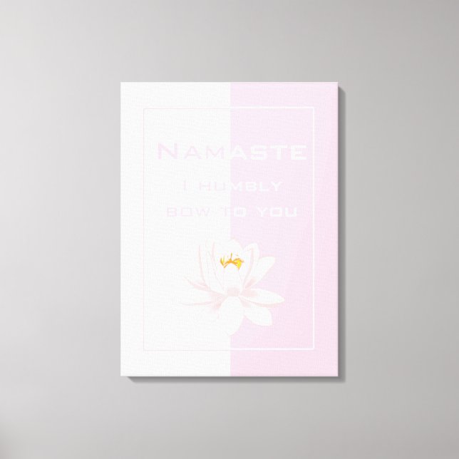 Name in Rosa und Weiß Leinwanddruck (Vorderseite)