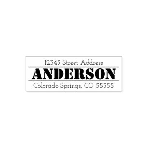 Name in Rücksendeadresse Mitte - Selbstfarbige Bri Permastempel