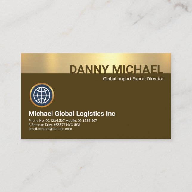 Name Inhaber Gold Layer CEO-Gründer Visitenkarte (Vorderseite)