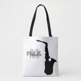 Name, Initial & Black Dreifach Musiktasche Tasche