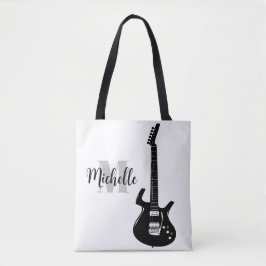 Name, Initial & Black Dreifach Musiktasche Tasche