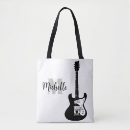 Name, Initial & Black Dreifach Musiktasche Tasche
