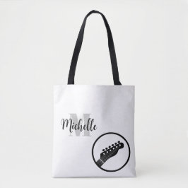 Name, Initial & Black Dreifach Musiktasche Tasche