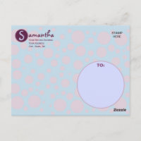 Name Initial Blue Lila Polka Dots Moons Circles