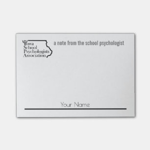 Name-Iowa-Schule Psych. Assoc. Post-It Klebezettel