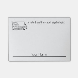 Name-Iowa-Schule Psych. Assoc. Post-It Post-it Klebezettel