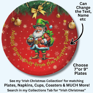 Name: Irish Nollaig Shona Duit Merry Christmas 7" Pappteller