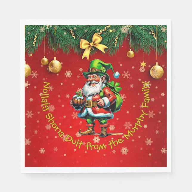 Name: Irish Nollaig Shona Duit Merry Christmas Serviette (Vorderseite)