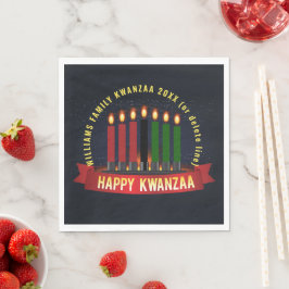 Name Jahr Kwanzaa Candles Luncheon hinzufügen Serviette
