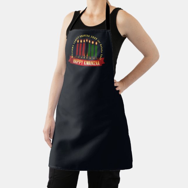 Name Jahr Kwanzaa Kerzen hinzufügen Schürze (InSitu)