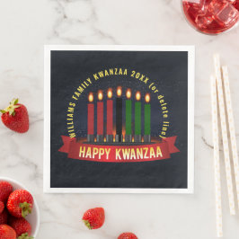 Name Jahr Kwanzaa Kerzen hinzufügen Serviette