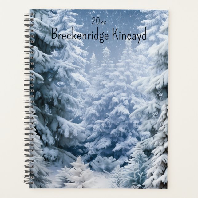 Name, Jahr, Name des Whimsistischen Winterwaldes Planer (Vorderseite)