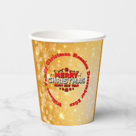 Name Jahr passend Frohe Weihnachten hinzufügen Pappbecher