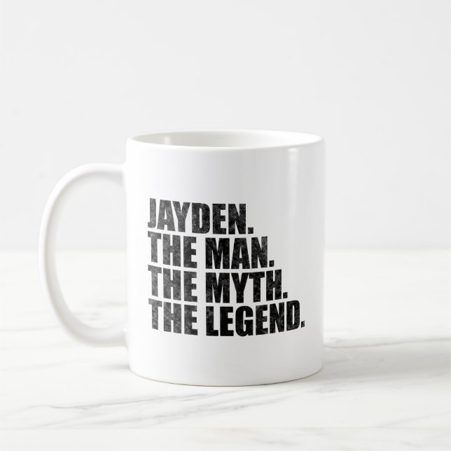 Name Jayden, Jayden Der Mann Der Mythos Die Legend Kaffeetasse (Links)