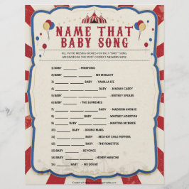 Name jenes Baby Song [Circus Theme] Briefbogen