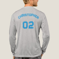 Name Jersey Number Mens Grau Long Sleeve
