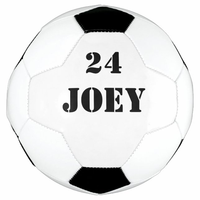 Name Jersey Nummer Black Schriftart 4Joey Fußball (Vorderseite)