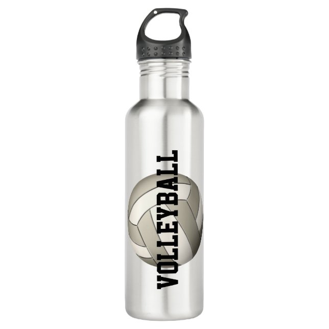 Name Jersey Nummer Zoll Mädchen Volleyball Edelstahlflasche (Vorderseite)