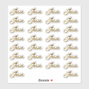 Name Jesu Kalligrafie Text Vinyl Contour Aufkleber