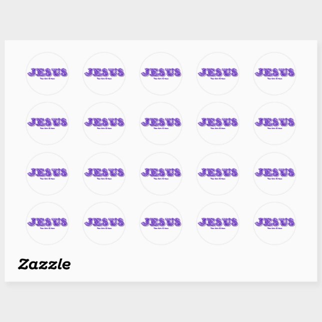 Name Jesus Name vor allen Namen Runder Aufkleber (Blatt)