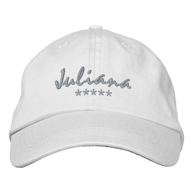 Name Juliana Bestickte Baseballkappe (Vorderseite)