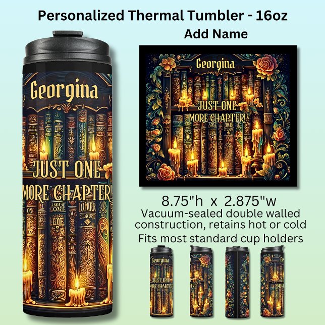 Name Just One More Chapter Books Candles Thermosbecher (Von Creator hochgeladen)