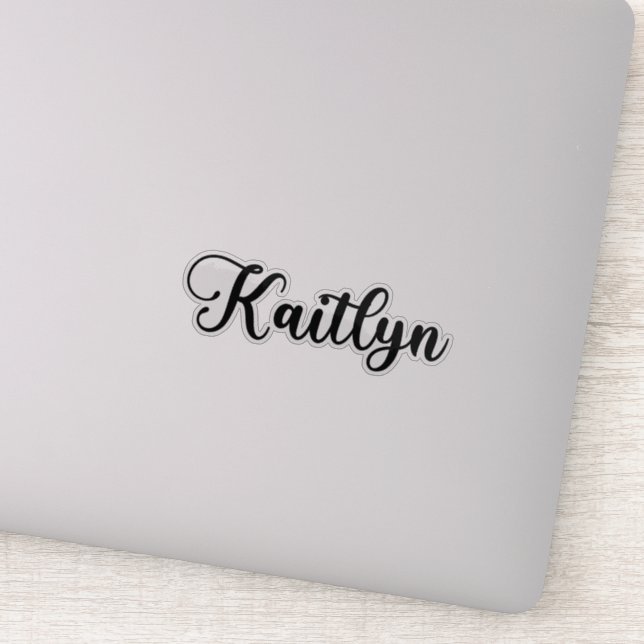 Name Kaitlyn - Handgeschriebene Kalligrafie Aufkleber (Detail)