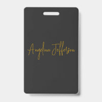 Name Kalligrafie Beruflich Elegance Gold Color