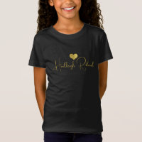 Name Kalligrafie Monogramm Herz Gold Schwarz