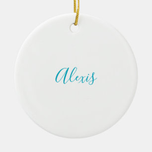 Name Kalligrafie Schrift Art Plain Einfach Weiß Bl Keramik Ornament