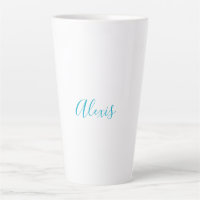 Name Kalligrafie Schrift Plain Einfach Weiß Blau