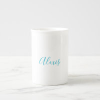 Name Kalligrafie Schrift Plain Einfach Weiß Blau