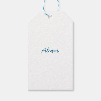 Name Kalligrafie Schrift Schlicht Einfach Weiß Bla Geschenkanhänger