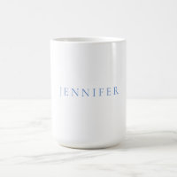 Name Kalligrafie Script Schlicht Simple White Blue