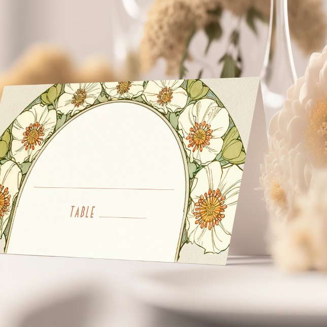 Name Karten Hochzeitstisch Vintag Art Nouveau (Von Creator hochgeladen)
