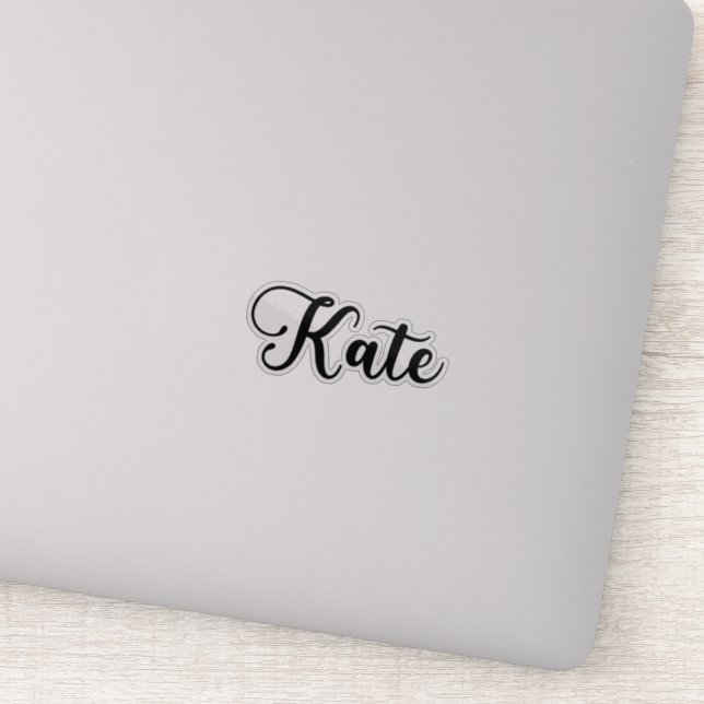 Name Kate - Handgeschriebene Kalligrafie Aufkleber (Detail)