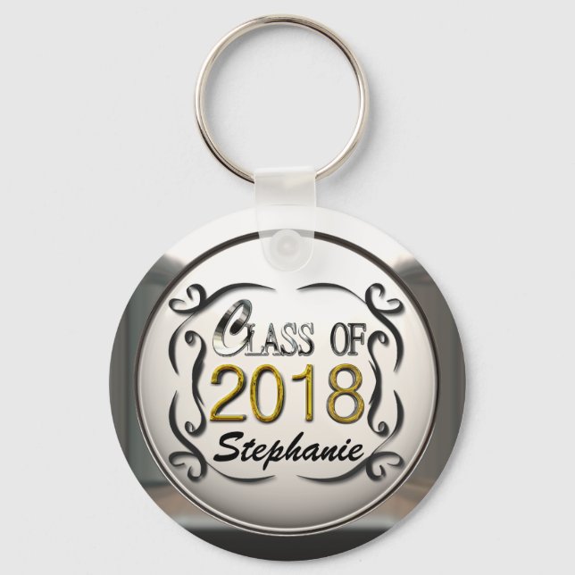 Name-Klasse für 2018-Abschluss-Schlüsselanhänger h Schlüsselanhänger (Vorderseite)