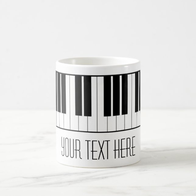 Name-Klavier befestigt Tastatur-Lehrer-Studenten Kaffeetasse (Mittel)