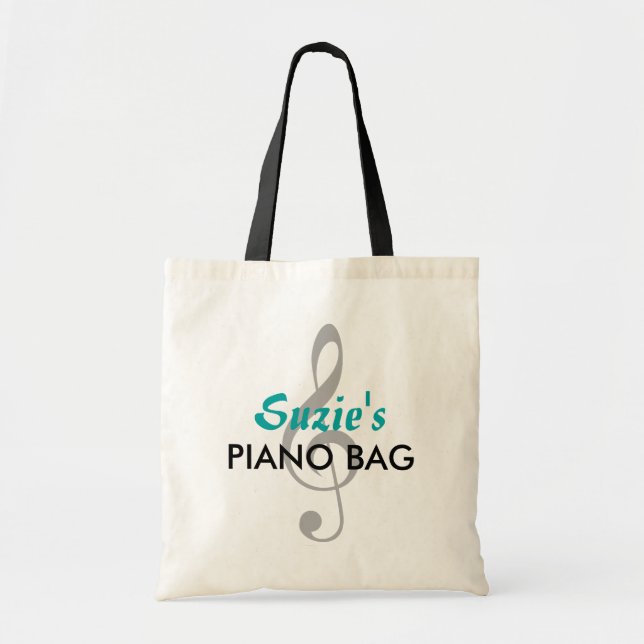 Name-Klavier-Tasche - aquamarin Tragetasche (Vorne)