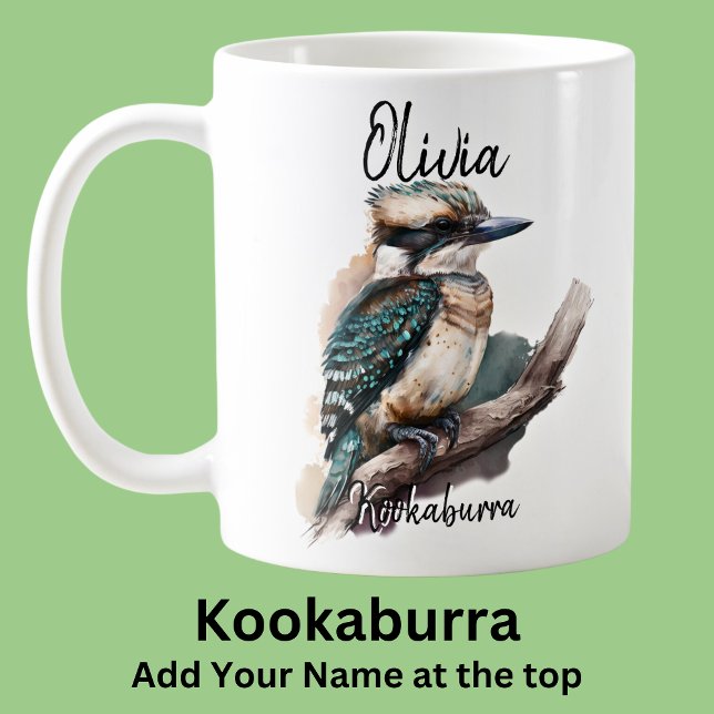 Name Kookaburra Australian Bird Animal hinzufügen Kaffeetasse (Von Creator hochgeladen)