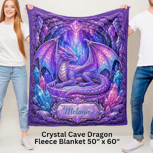 Name Kristallhöhle hinzufügen, Rosa Mauve Aqua-Dra Fleecedecke