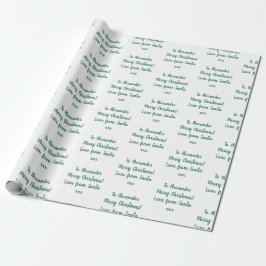 Name Liebe von Weihnachten und Weiß Geschenkpapier