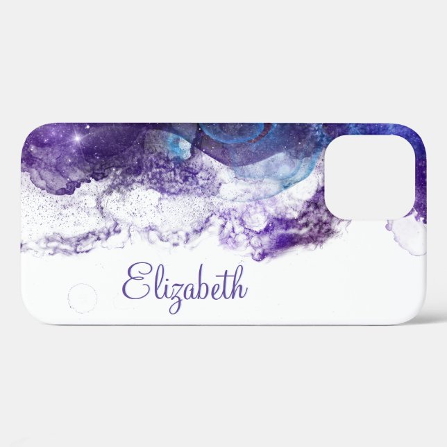 Name Lila Blue Galaxy Case-Mate iPhone Hülle (Rückseite (Horizontal))