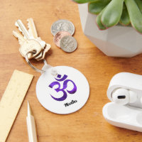 Name, Lila Muster Om Symbol 2 in Aluminium