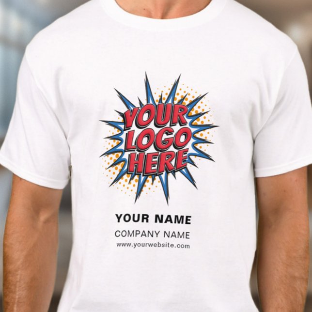 Name, Logo, Vorlage zum Hochladen von Unternehmen  T-Shirt (Von Creator hochgeladen)
